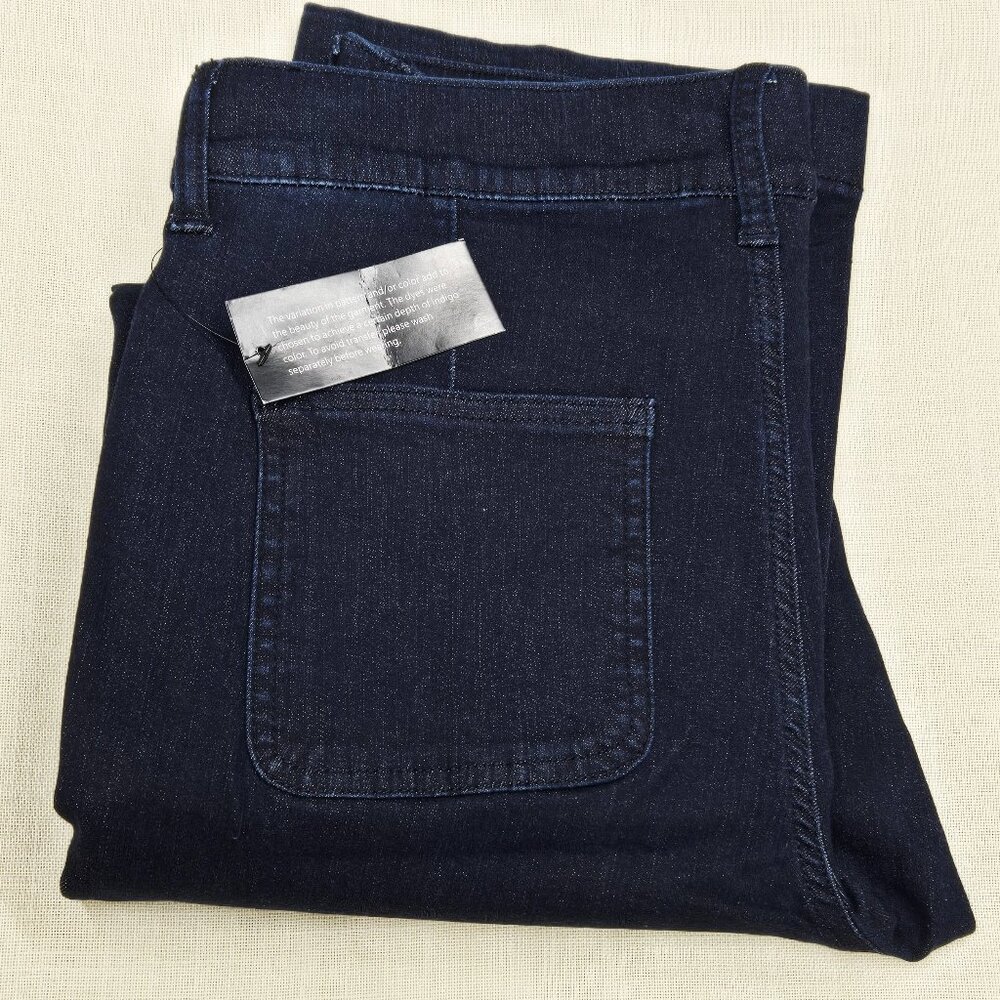 NWOT Denim & Co. Size 10 Regular Cozy Touch Slim Straight Jean Dark Wash $79 - Picture 5 of 9